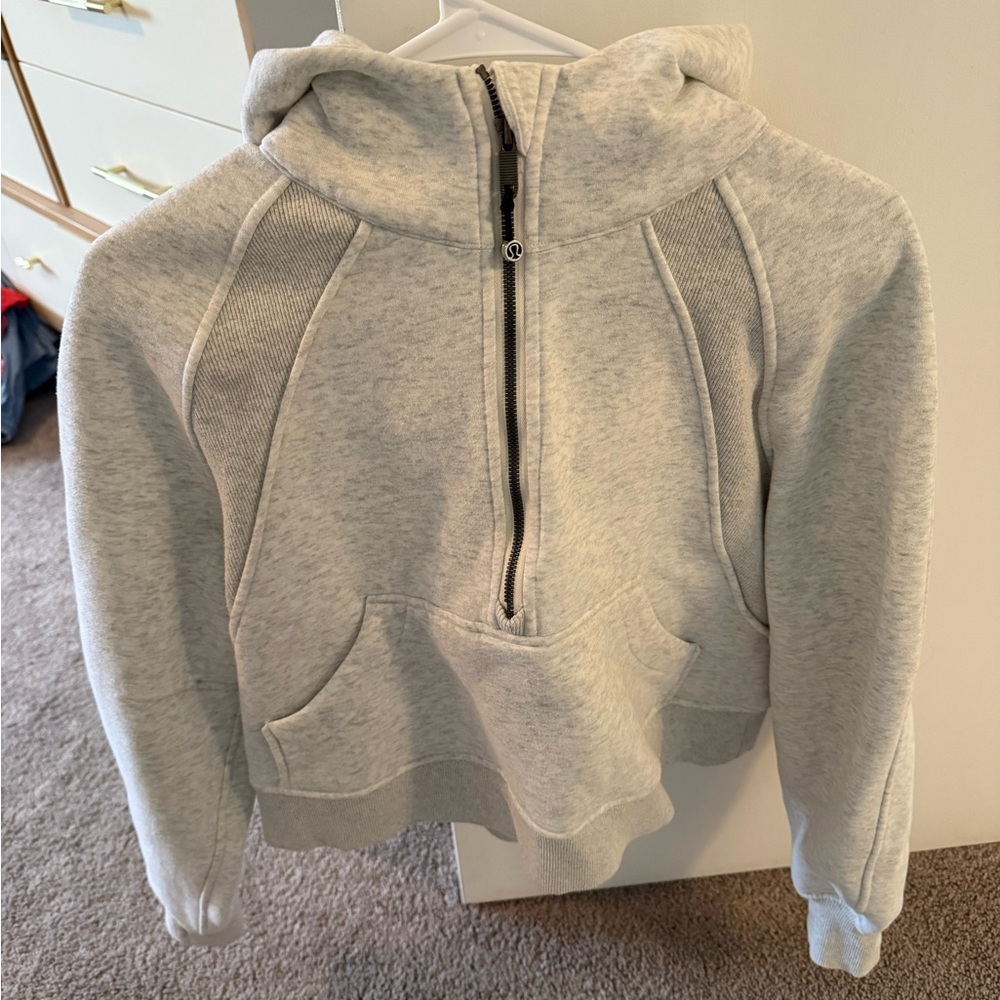lululemon scuba hoodie half zip - gray